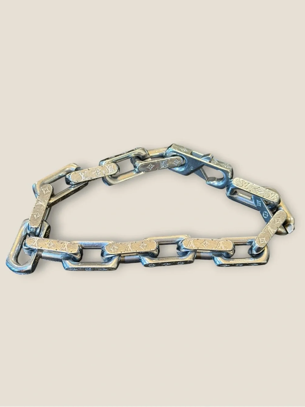 Louis Vuitton Silver-Tone Link Bracelet